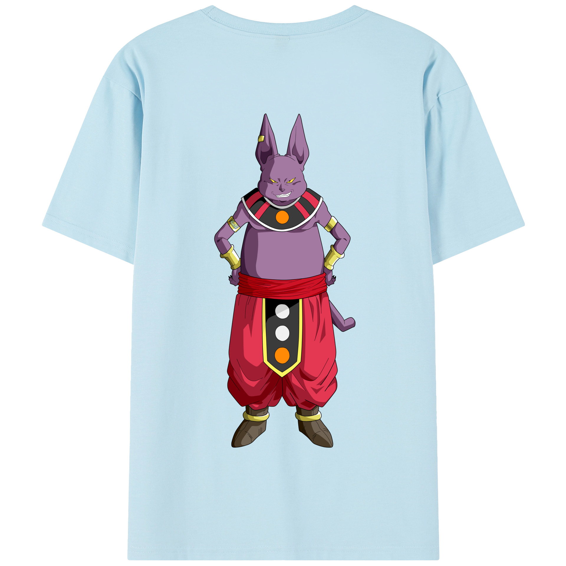 （画像用） ドラゴンボール シャンパ DRAGON BALL Champa 綿100％半袖Tシャツ（背面プリント）
